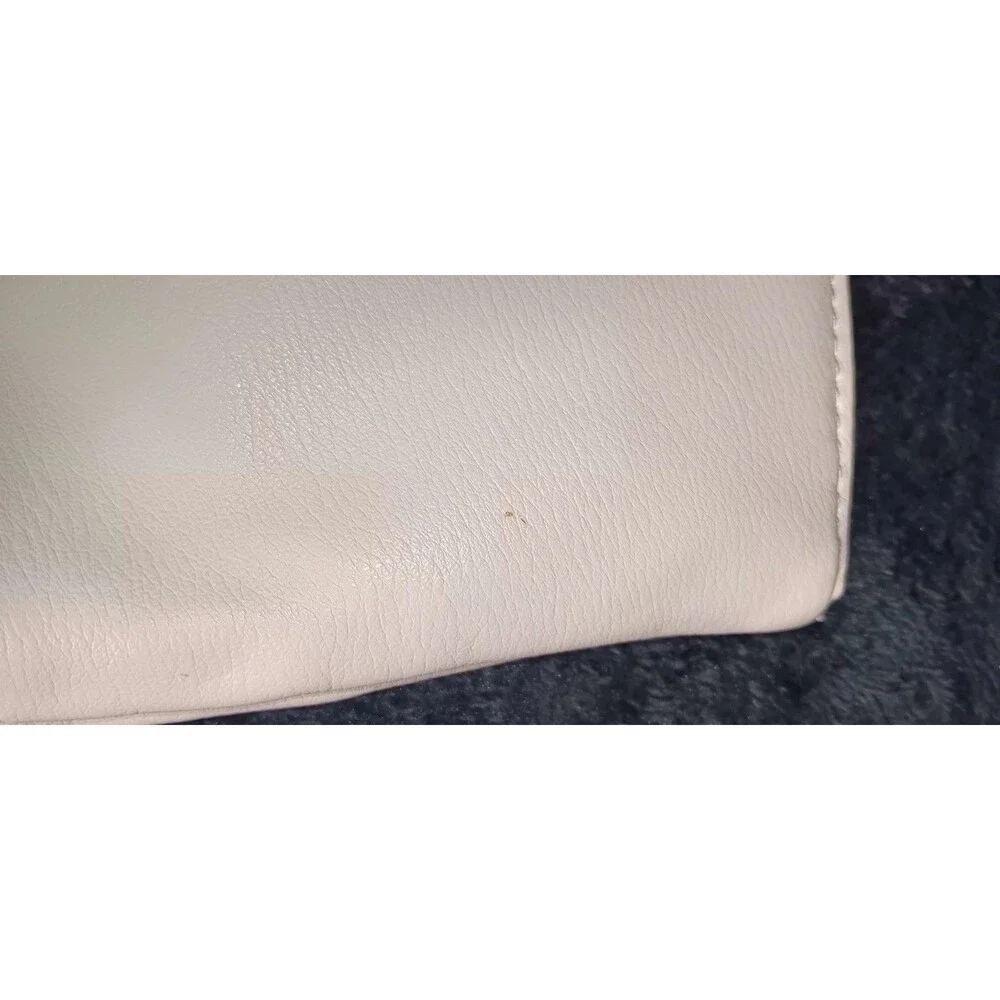 NWT! Elizabeth and James Large Vegan Leather Tote Bag  Cream Ivory Zip Top... - Picture 14 of 16
